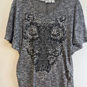 Cato Multicolored Graphic Relaxed Blouse